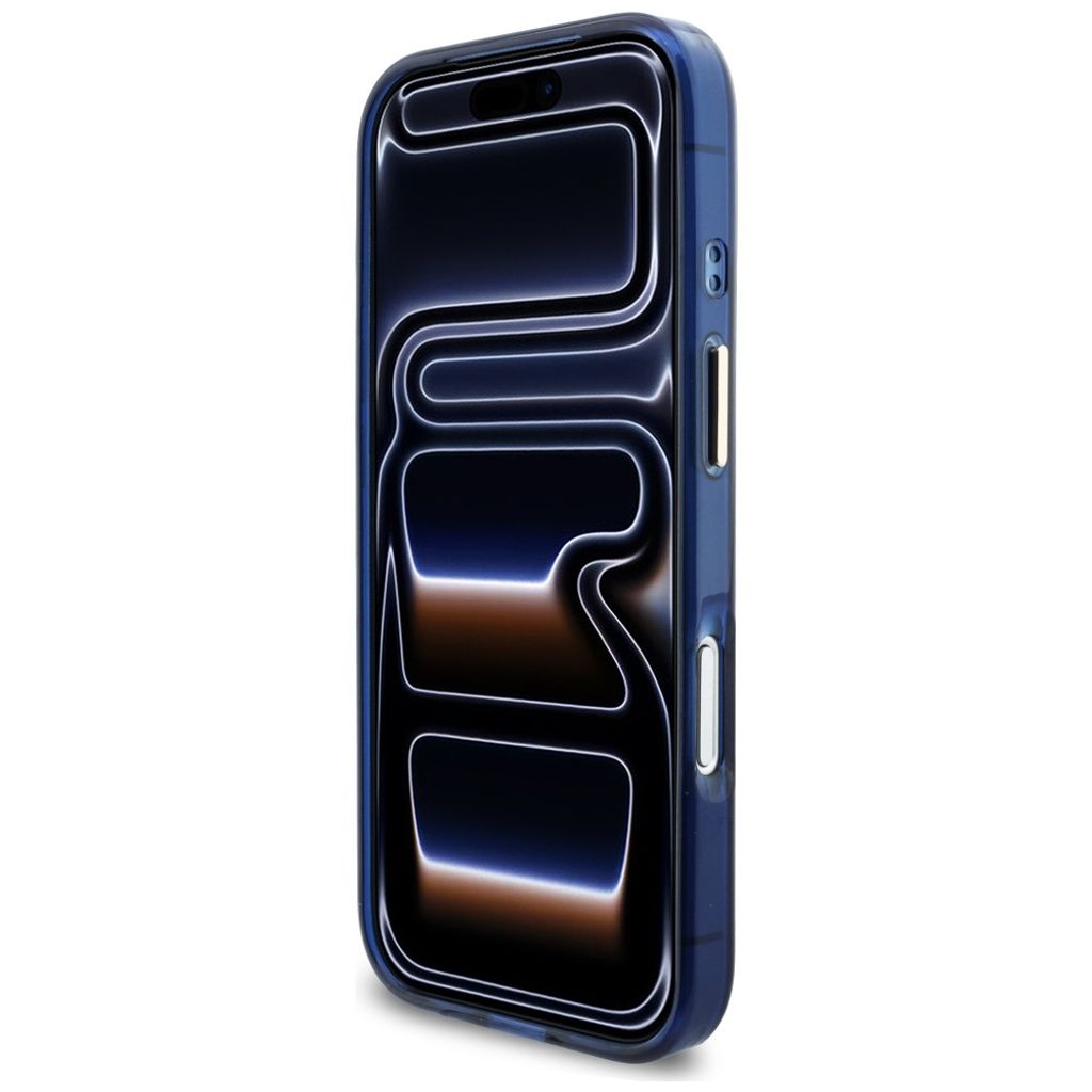 Guess IML Script Metal MagSafe -kuori till iPhone 17 Pro - Sininen