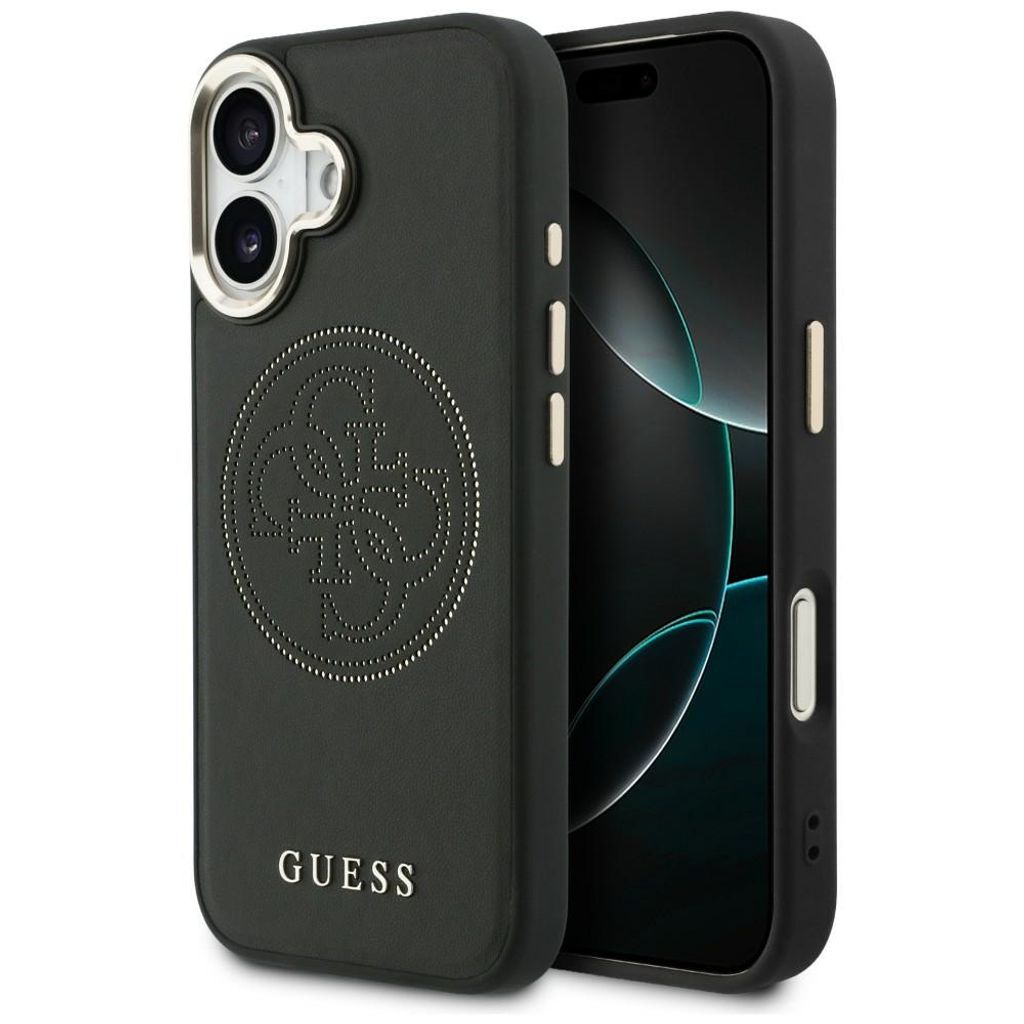 Guess Perforated 4G MagSafe -kuori till iPhone 17 - Musta