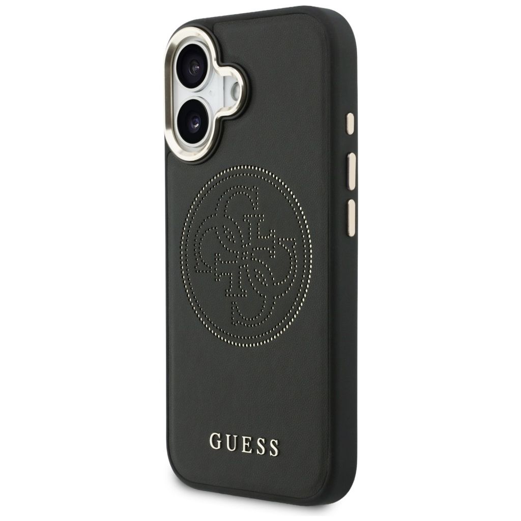 Guess Perforated 4G MagSafe -kuori till iPhone 17 - Musta