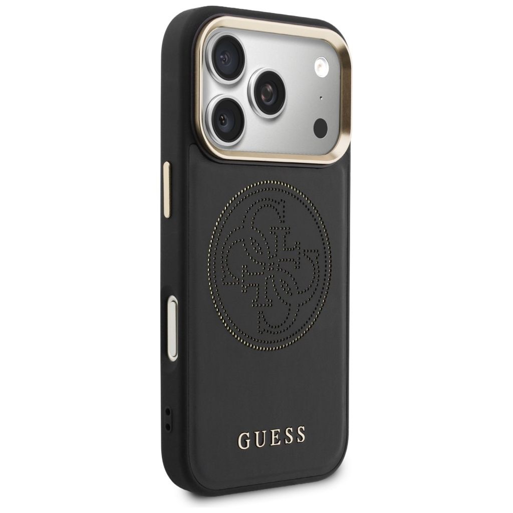 Guess Perforated 4G MagSafe -kuori till iPhone 17 Pro - Musta