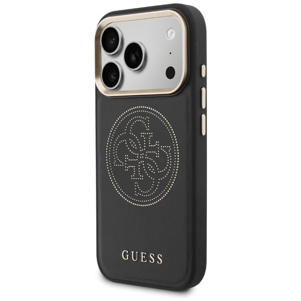 Guess Perforated 4G MagSafe -kuori till iPhone 17 Pro - Musta