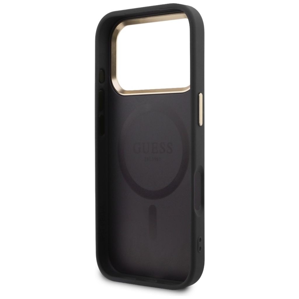 Guess Perforated 4G MagSafe -kuori till iPhone 17 Pro - Musta
