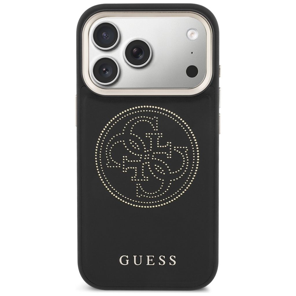 Guess Perforated 4G MagSafe -kuori till iPhone 17 Pro Max - Musta