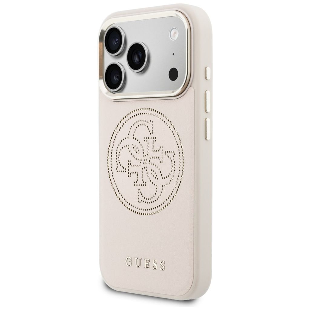 Guess Perforated 4G MagSafe -kuori till iPhone 17 Pro Max - Vaaleanpunainen