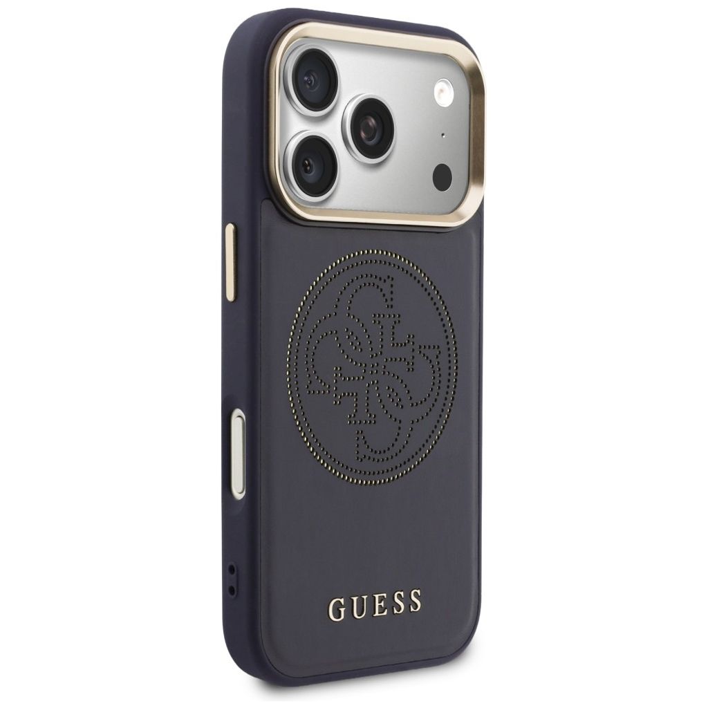 Guess Perforated 4G MagSafe -kuori till iPhone 17 Pro - Sininen