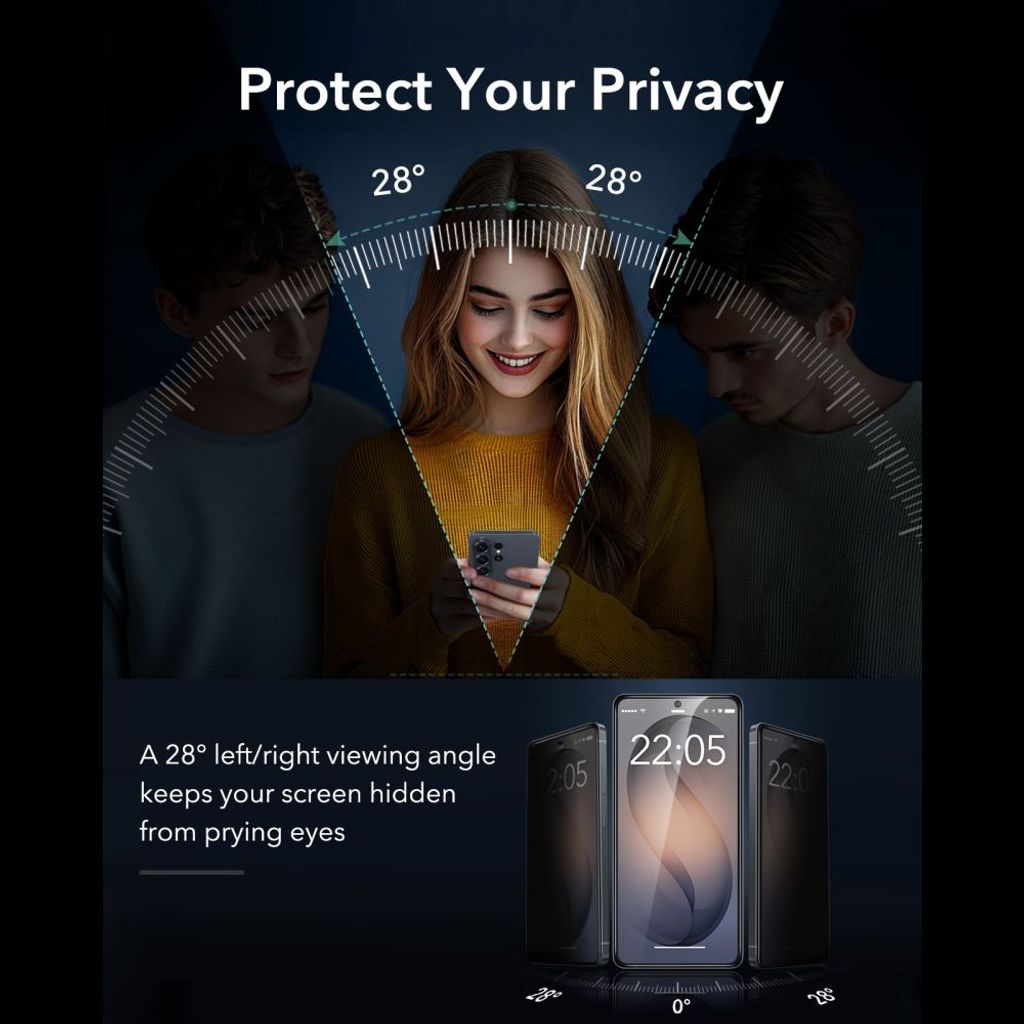 ESR UltraFit Amorite Privacy Skärmskydd för Samsung Galaxy S26 Ultra