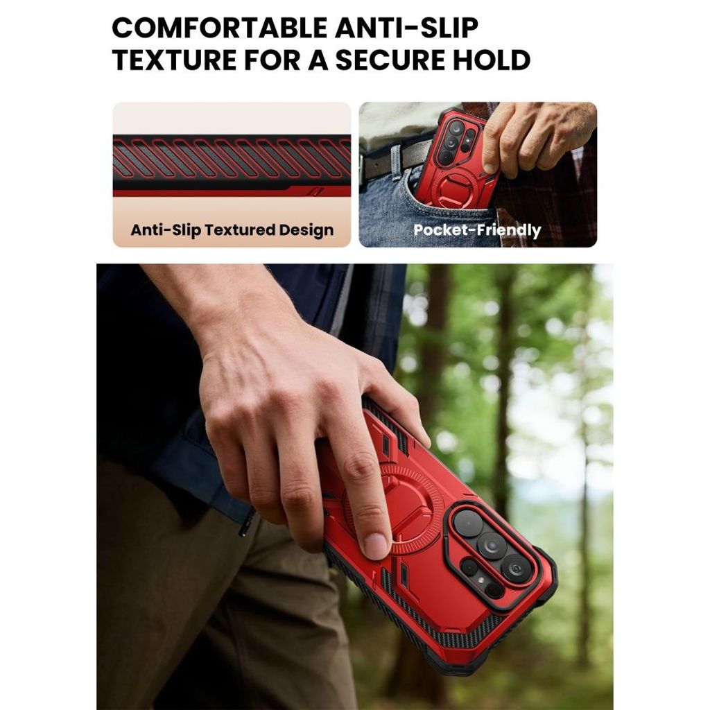 Supcase ArmorBox MagSafe Skal till Samsung Galaxy S26 Ultra - Röd/Svart