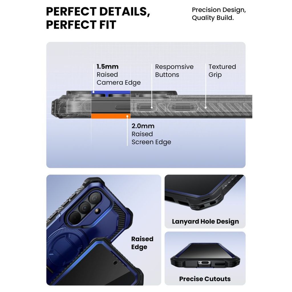Supcase ArmorBox MagSafe Skal till Samsung Galaxy S26 - Marinblå/Svart