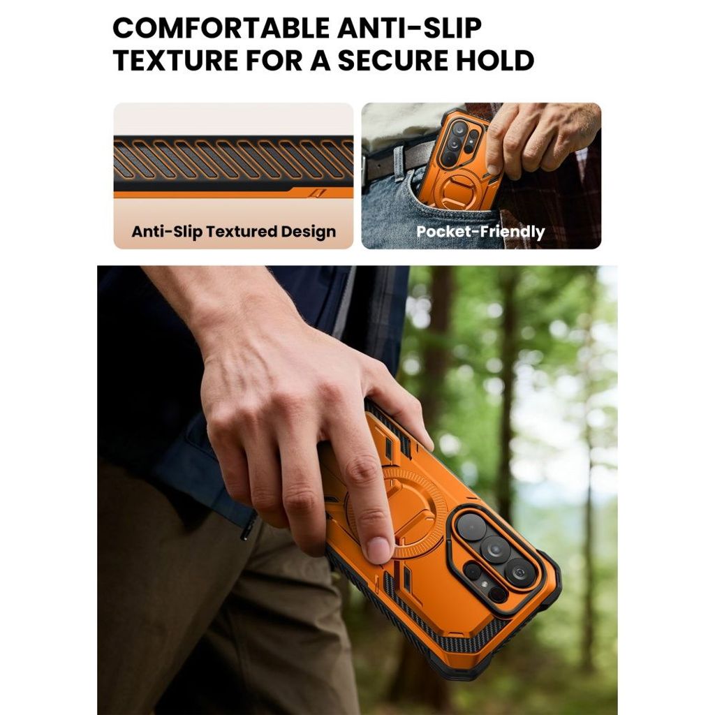 Supcase ArmorBox MagSafe Skal till Samsung Galaxy S26 Ultra - Orange/Svart