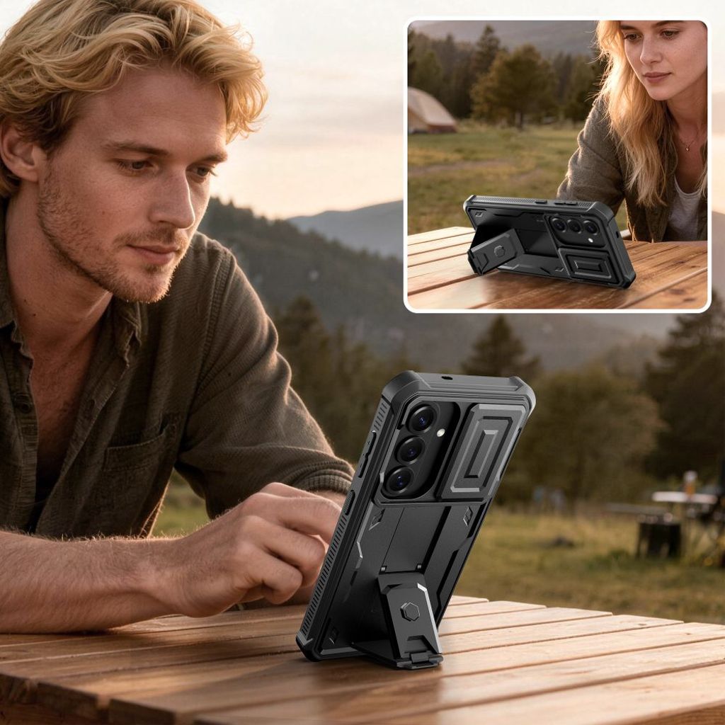 Tech-Protect Kevlar Cam+ Skal till Samsung Galaxy S26 - Svart