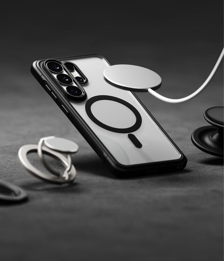 Ringke Fusion Bold MagSafe Skal till Samsung Galaxy S26 Ultra - Transparent Svart