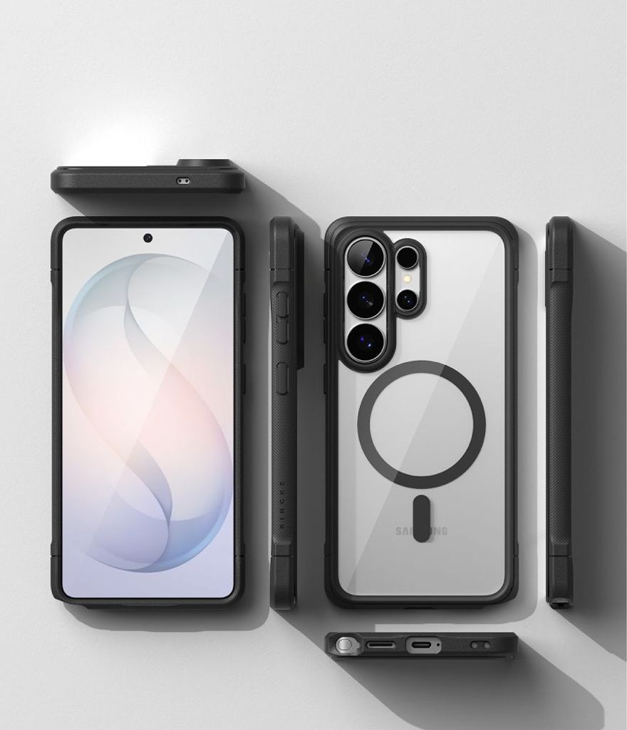 Ringke Fusion Bold MagSafe Skal till Samsung Galaxy S26 Ultra - Transparent Svart