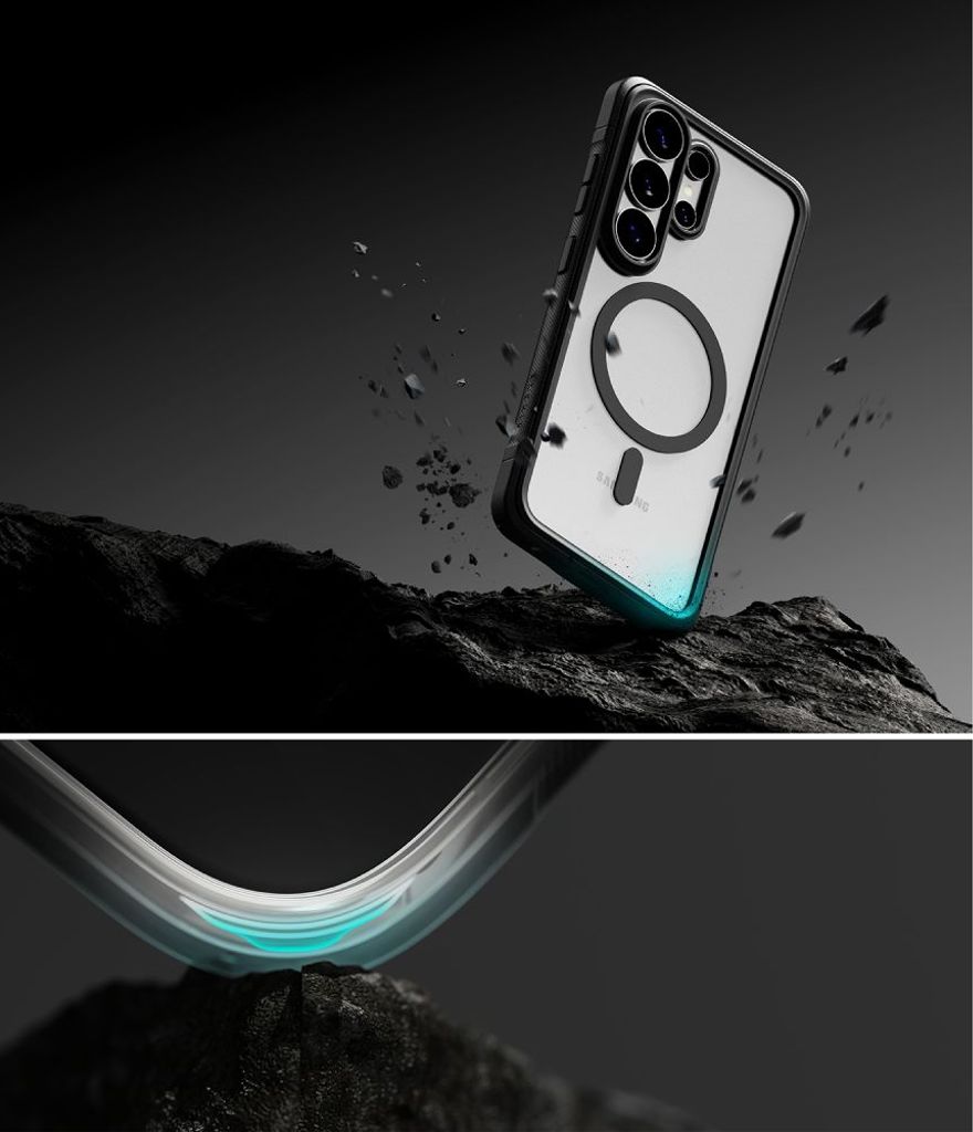 Ringke Fusion Bold MagSafe Skal till Samsung Galaxy S26 Ultra - Transparent Svart