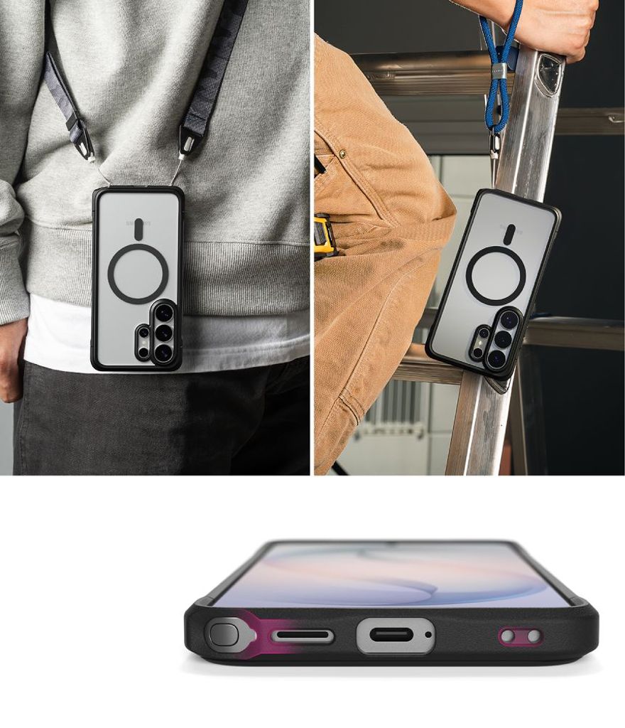 Ringke Fusion Bold MagSafe Skal till Samsung Galaxy S26 Ultra - Transparent Svart