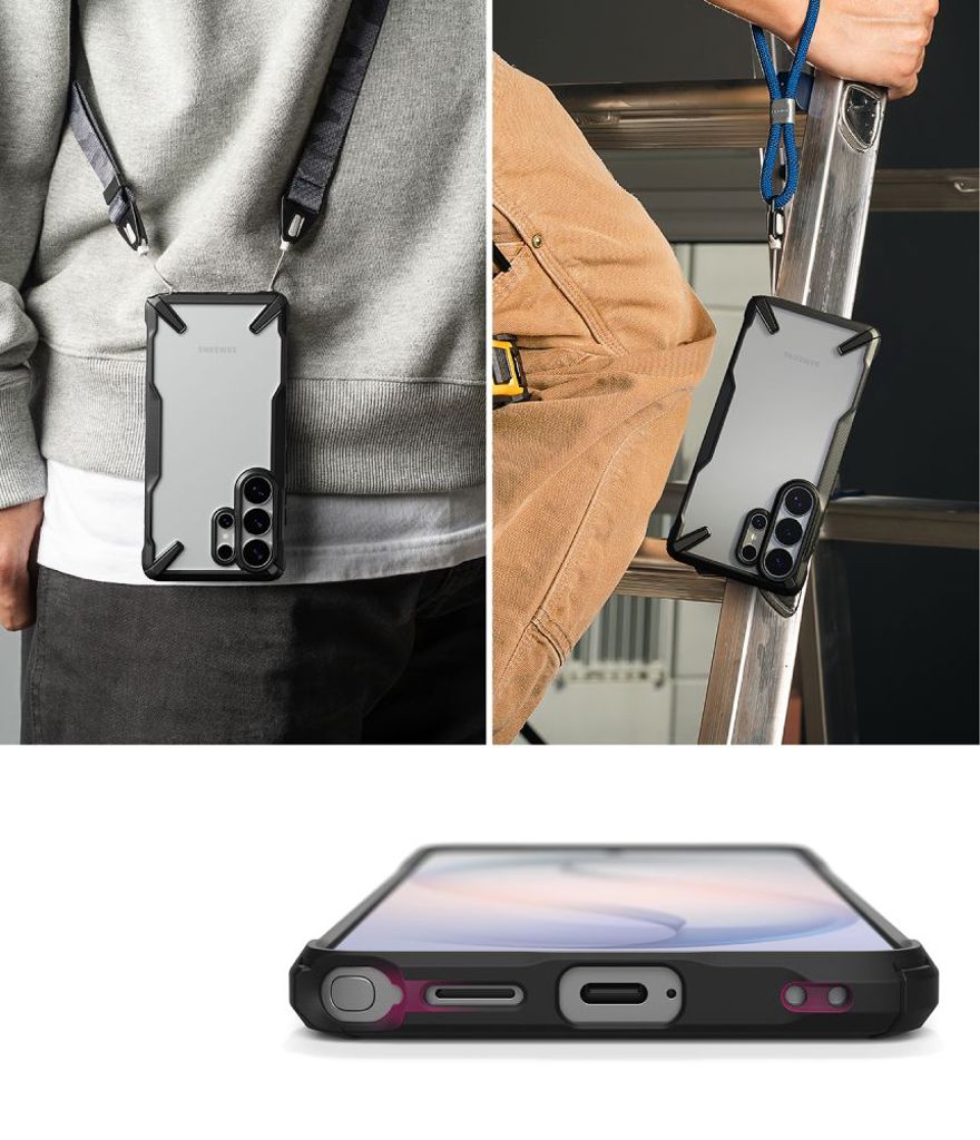 Ringke Fusion X Kuori Samsung Galaxy S26 Ultra - Läpinäkyvä musta