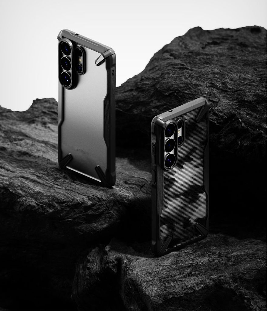 Ringke Fusion X Kuori Samsung Galaxy S26 Ultra - Läpinäkyvä musta