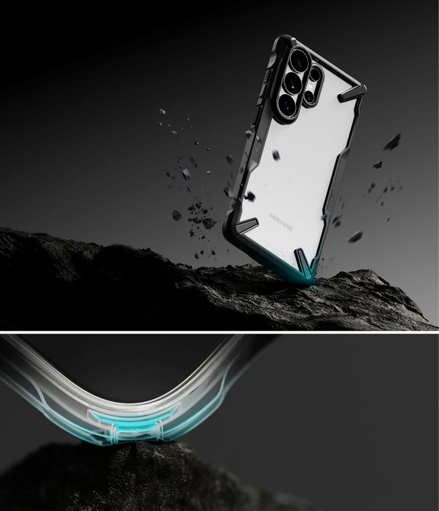 Ringke Fusion X Kuori Samsung Galaxy S26 Ultra - Läpinäkyvä musta