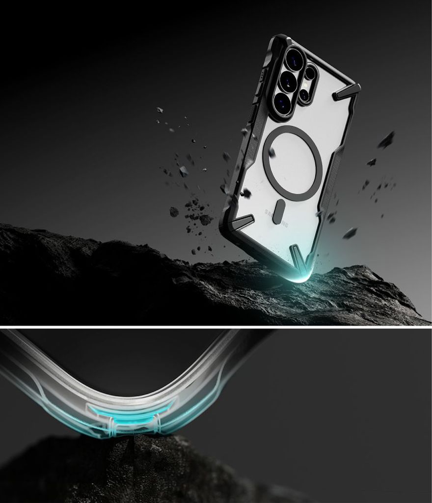 Ringke Fusion MagSafe Skal till Samsung Galaxy S26 Ultra - Transparent Svart