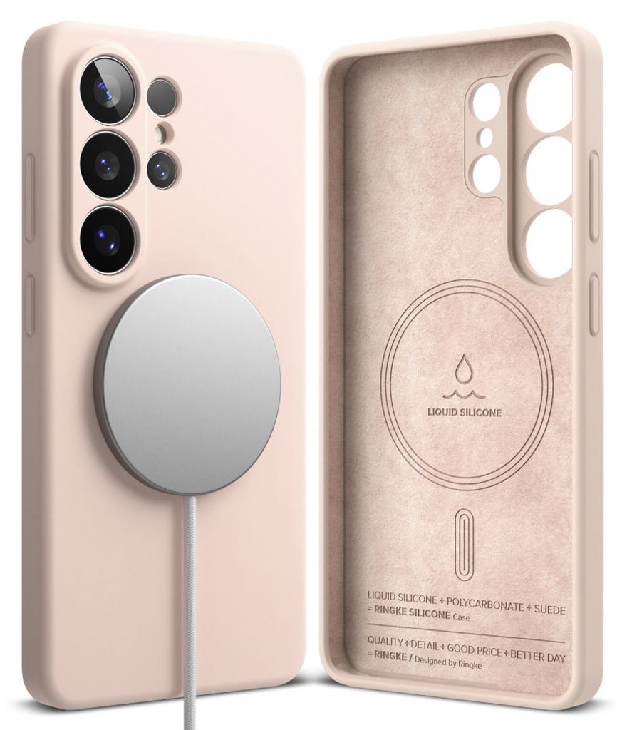 Ringke Silicone MagSafe Skal till Samsung Galaxy S26 Ultra - Rosa
