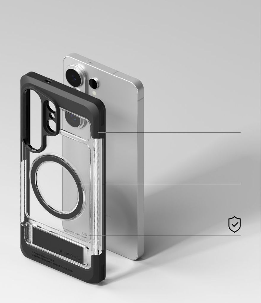 Ringke UX MagSafe Deksel til Samsung Galaxy S26 Ultra - Gjennomsiktig svart