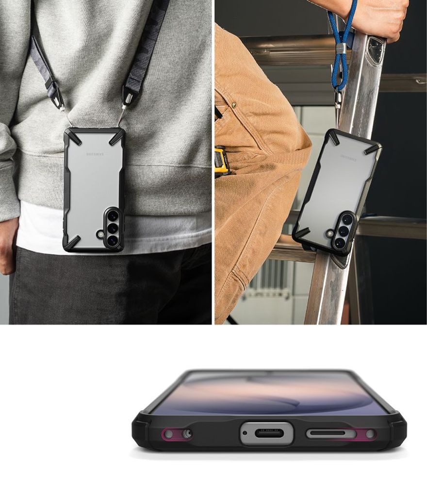 Ringke Fusion X Kuori Samsung Galaxy S26 Plus - Läpinäkyvä/musta