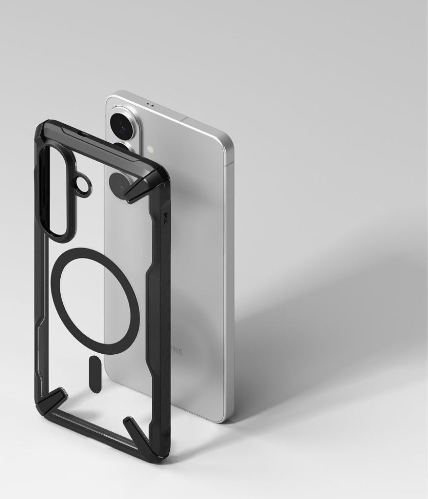 Ringke Fusion X MagSafe Skal till Samsung Galaxy S26 Plus - Transparent Svart