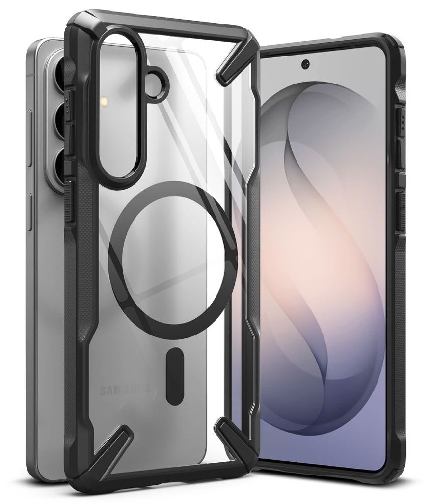 Ringke Fusion X MagSafe Skal till Samsung Galaxy S26 Plus - Transparent Svart