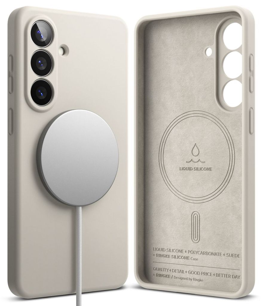 Ringke Silicone MagSafe Skal till Samsung Galaxy S26 Plus - Beige