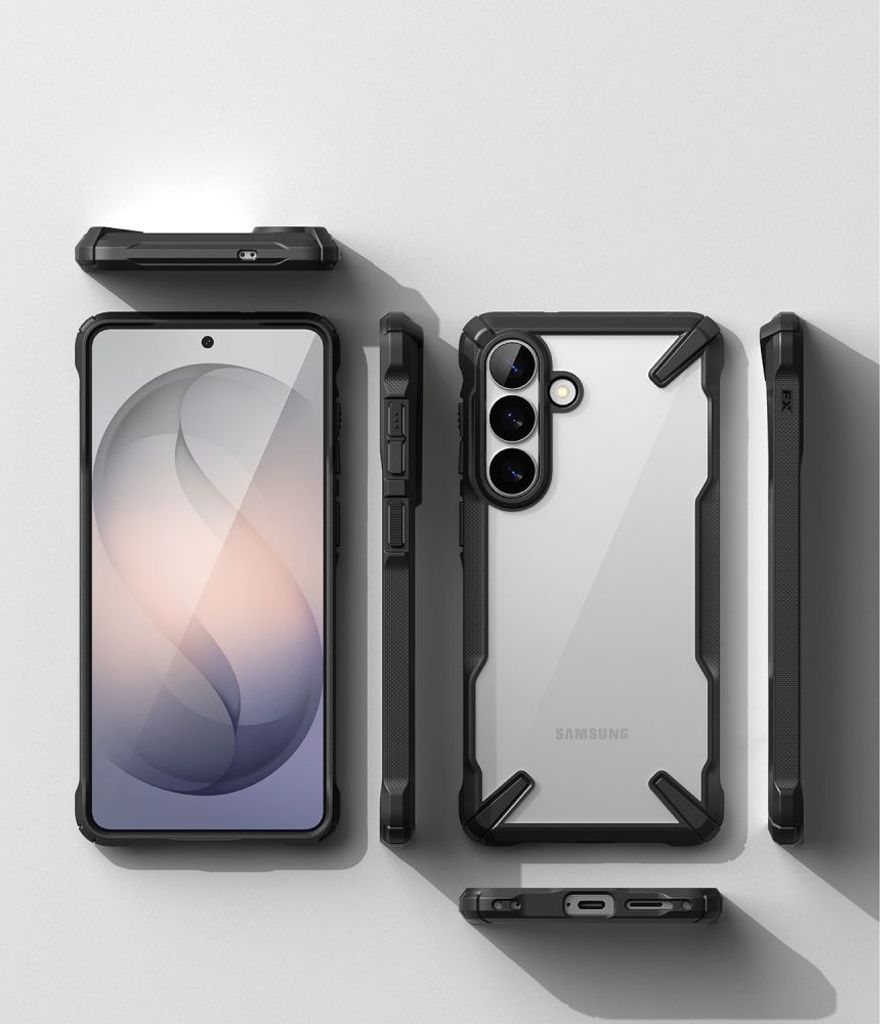 Ringke Fusion X Kuori Samsung Galaxy S26 - Läpinäkyvä musta