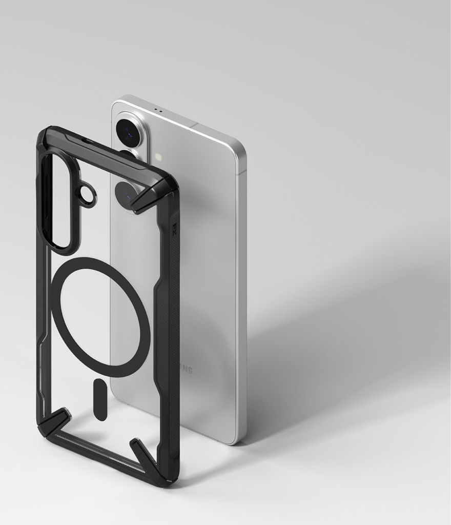 Ringke Fusion X MagSafe Skal till Samsung Galaxy S26 - Transparent Svart