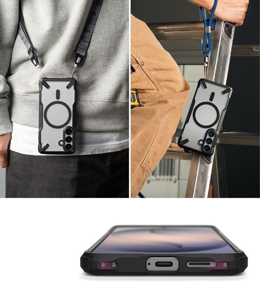 Ringke Fusion X MagSafe Skal till Samsung Galaxy S26 - Transparent Svart