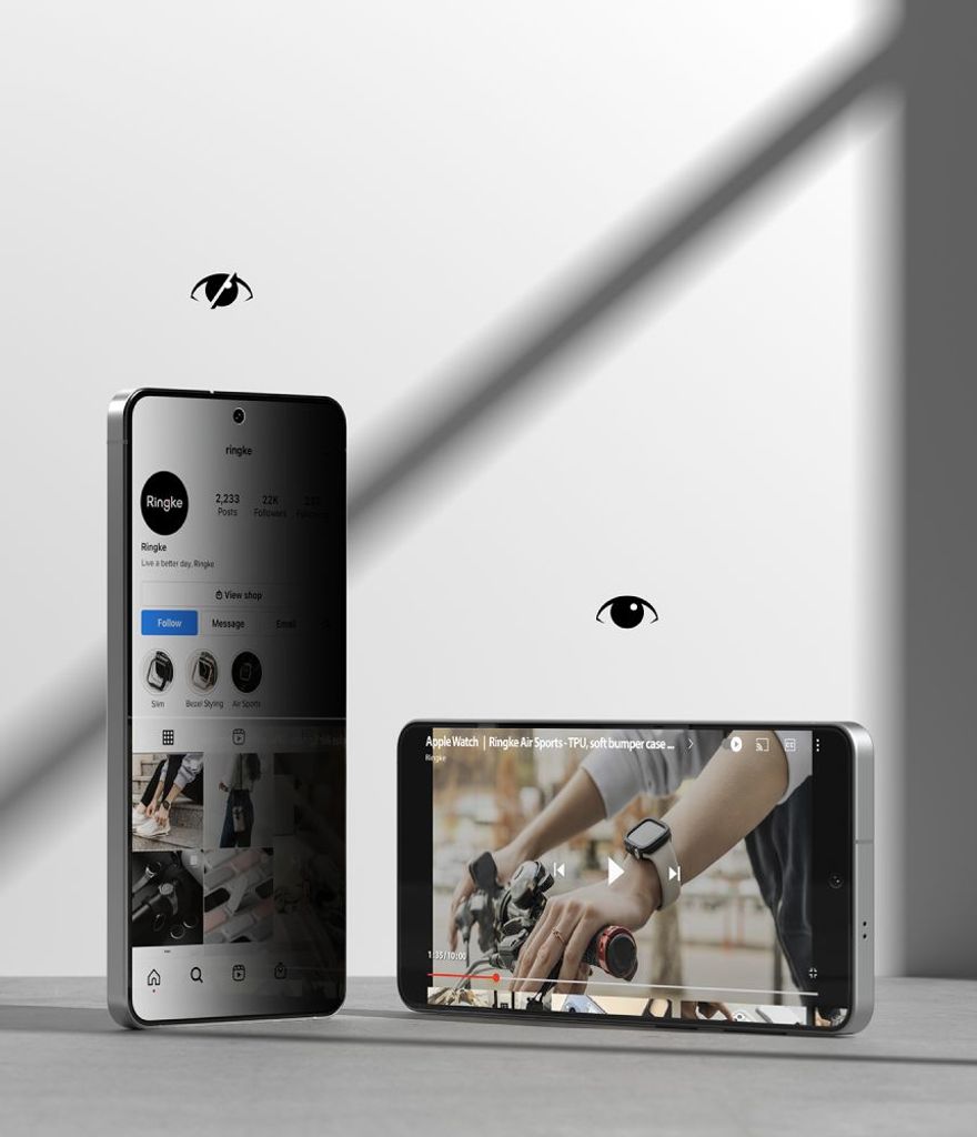 Ringke Easy Slide Privacy Skärmskydd 2-pack till Samsung Galaxy S26