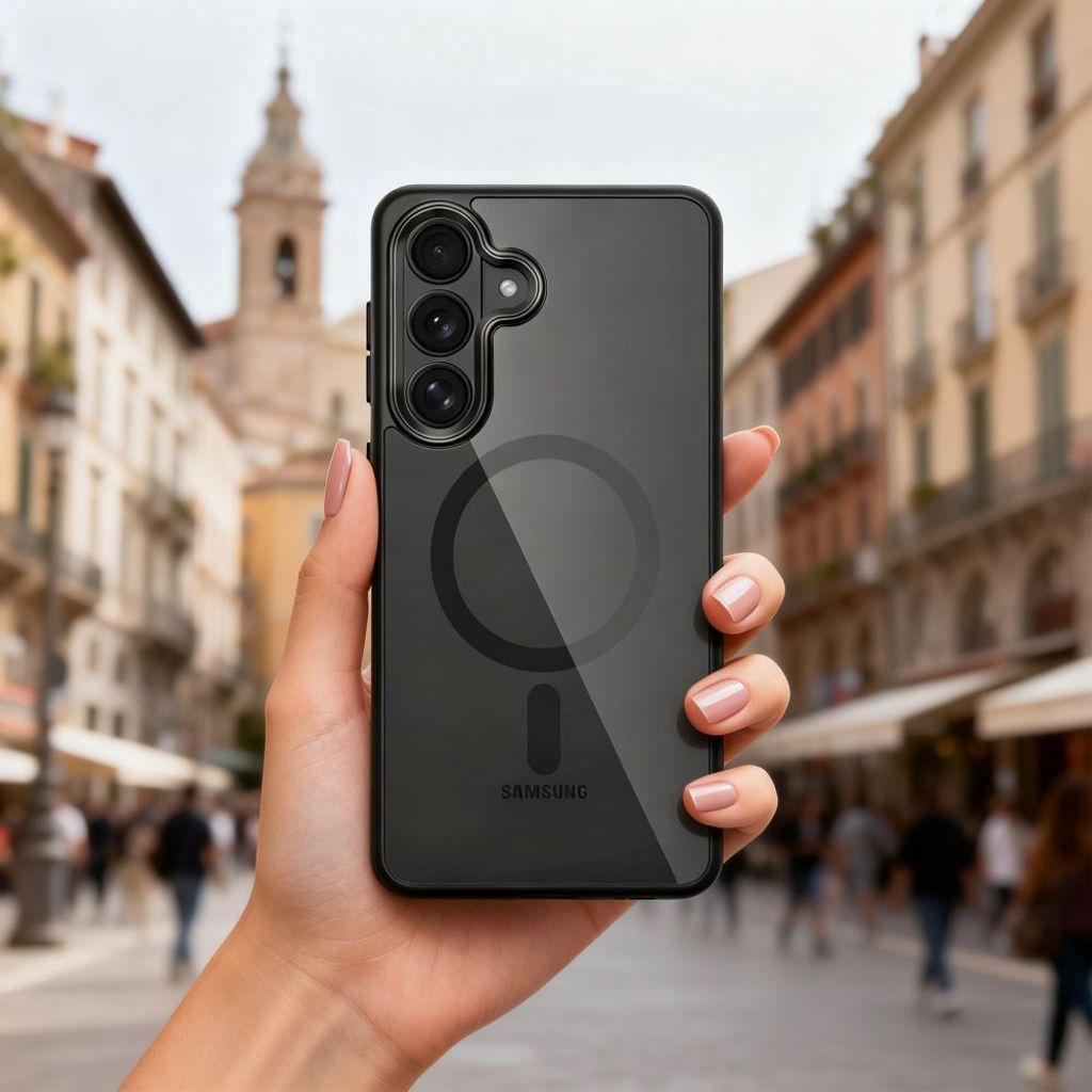 Tech-Protect Magmat MagSafe Skal till Samsung Galaxy S26 - Transparent/Svart