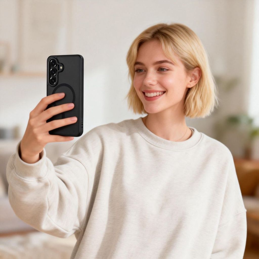 Tech-Protect MagCam MagSafe Skal till Samsung Galaxy S26 Plus - Matt Svart