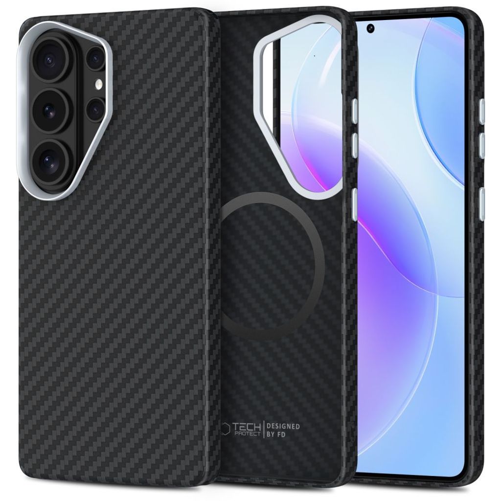 Tech-Protect Ion Carbon MagSafe Skal Samsung Galaxy S26 Ultra - Svart/Silver