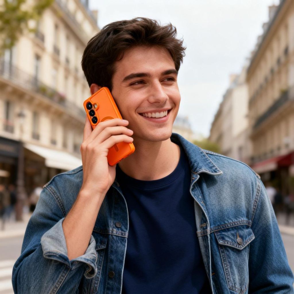 Tech-Protect Magmat MagSafe Skal till Samsung Galaxy S26 - Matt orange