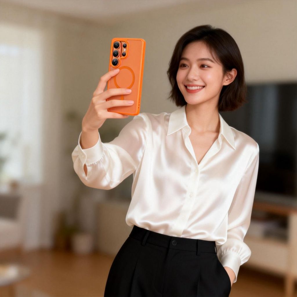 Tech-Protect Magmat MagSafe Skal till Samsung Galaxy S26 - Matt orange