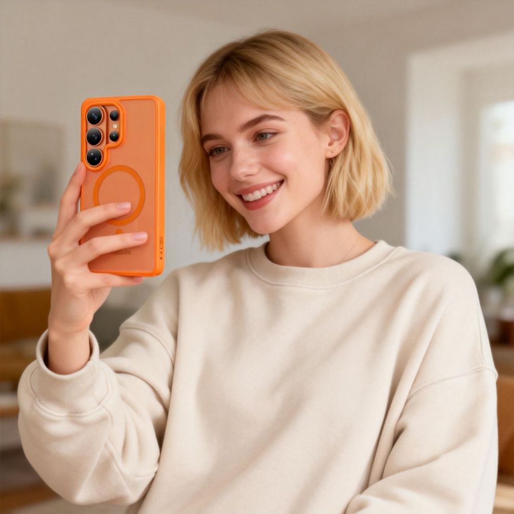 Tech-Protect Magmat MagSafe Skal till Samsung Galaxy S26 Ultra - Matt orange