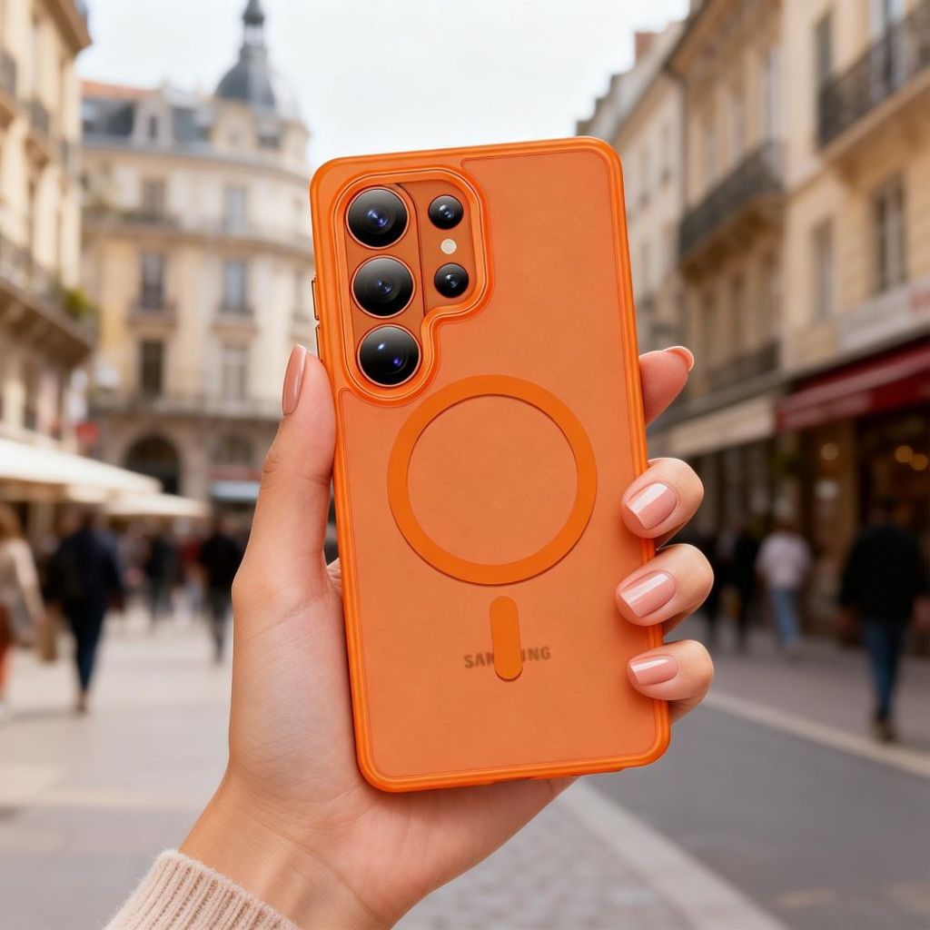 Tech-Protect Magmat MagSafe Skal till Samsung Galaxy S26 Ultra - Matt orange