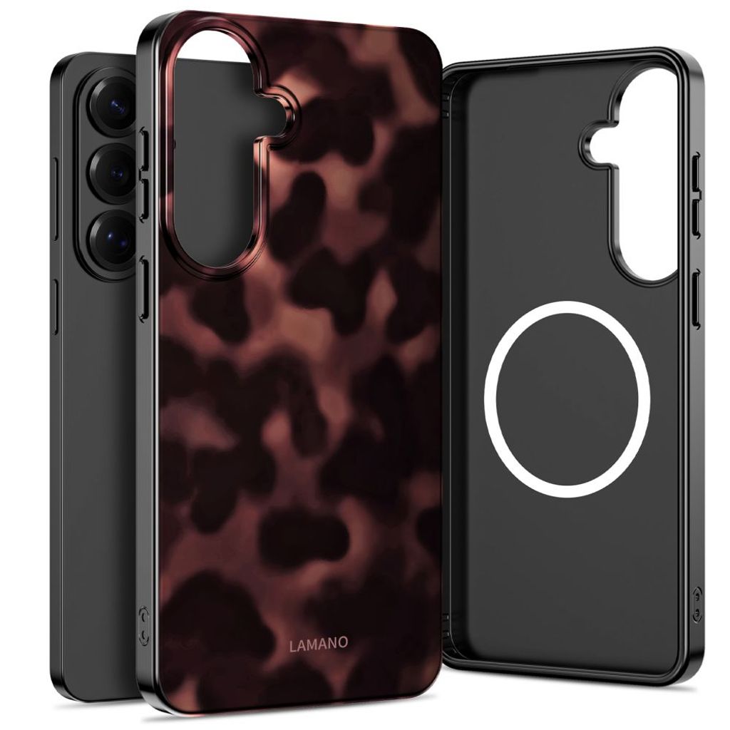 Tech-Protect Lamano MagSafe Skal till Samsung Galaxy S26 Plus - Brun/Svart