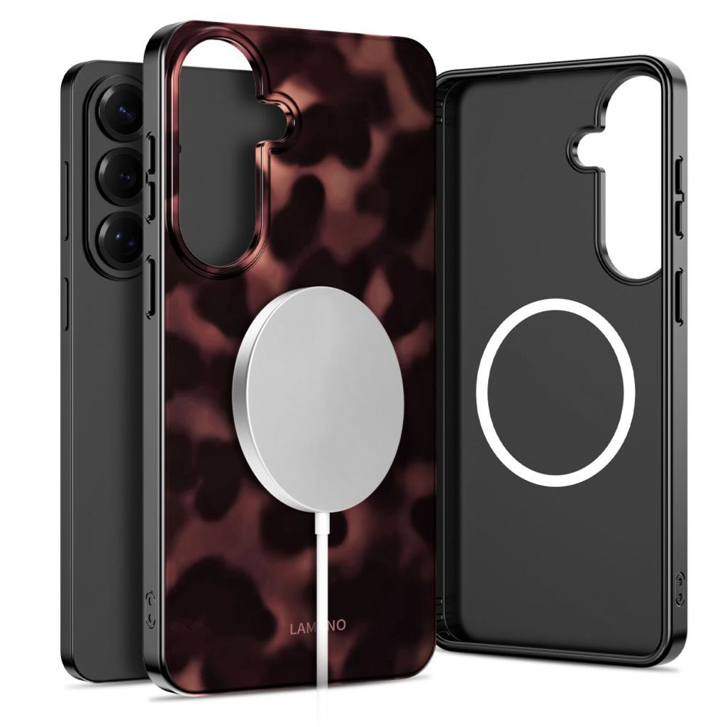 Tech-Protect Lamano MagSafe Skal till Samsung Galaxy S26 Plus - Brun/Svart