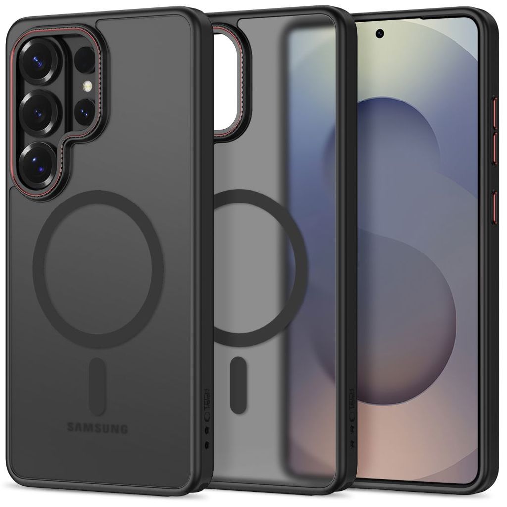 Tech-Protect MagCam MagSafe Skal till Samsung Galaxy S26 Ultra - Svart/Röd