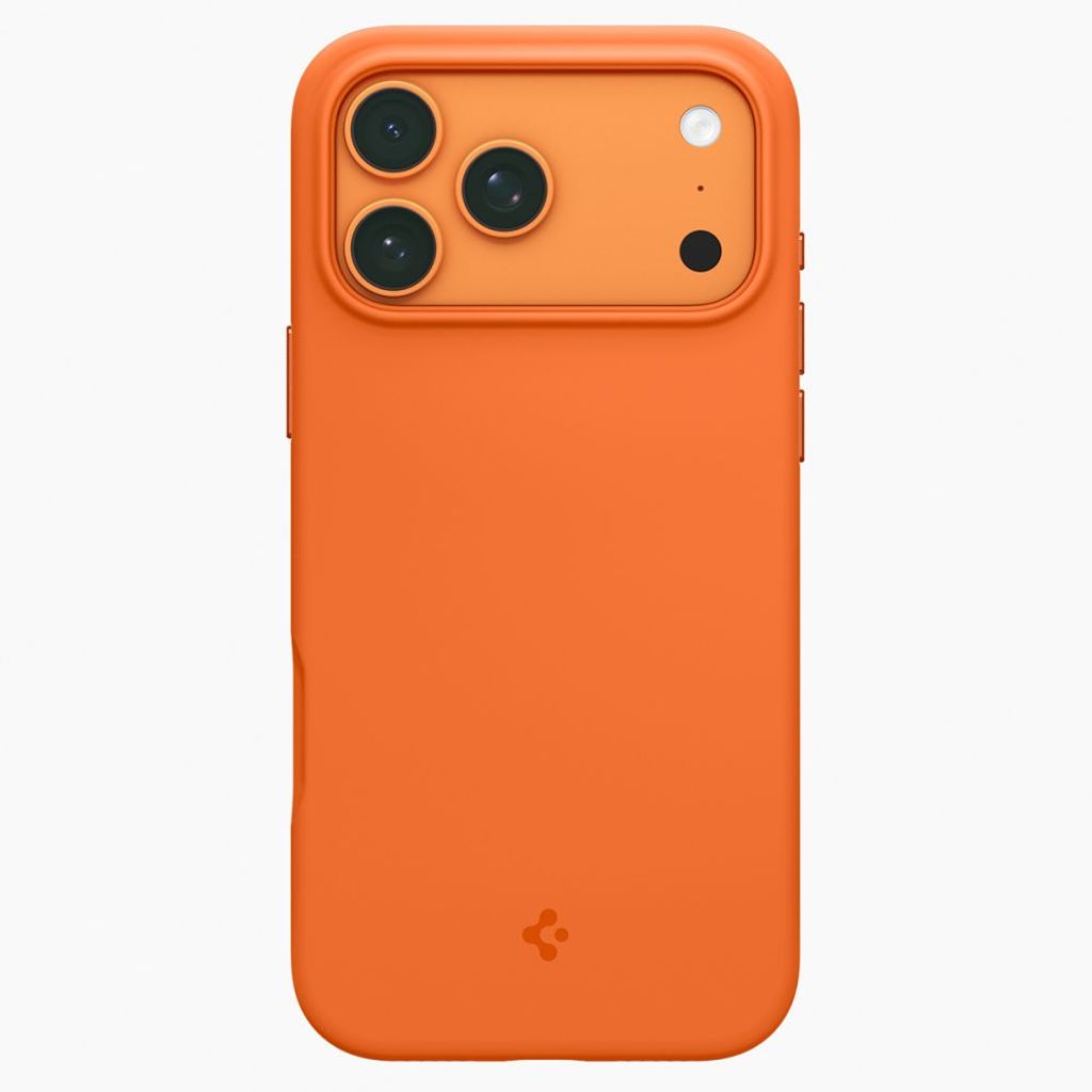 Spigen Silicone Fit Mag MagSafe -kuori till iPhone 17 Pro Max - Oranssi
