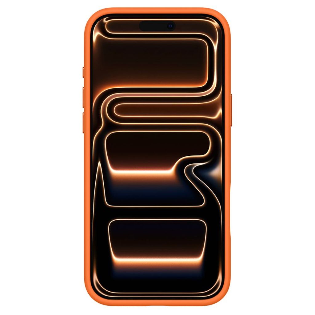 Spigen Silicone Fit Mag MagSafe -kuori till iPhone 17 Pro Max - Oranssi