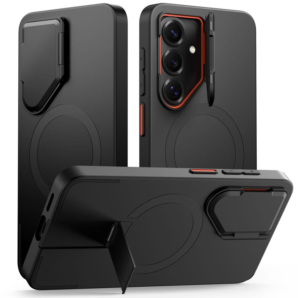 Tech-Protect Kevlar Aura MagSafe Skal till Samsung Galaxy S26 - Svart/Orange