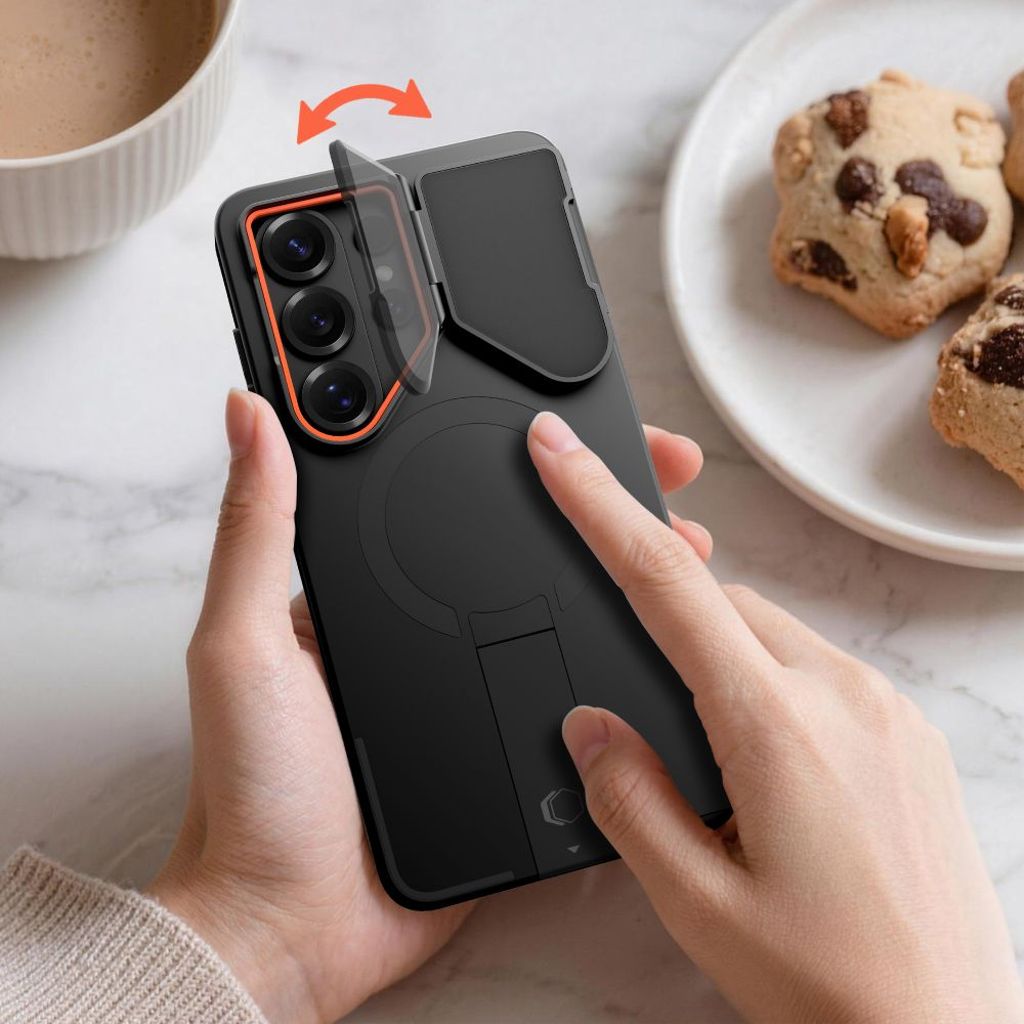 Tech-Protect Kevlar Aura MagSafe Skal Samsung Galaxy S26 Ultra - Svart/Orange