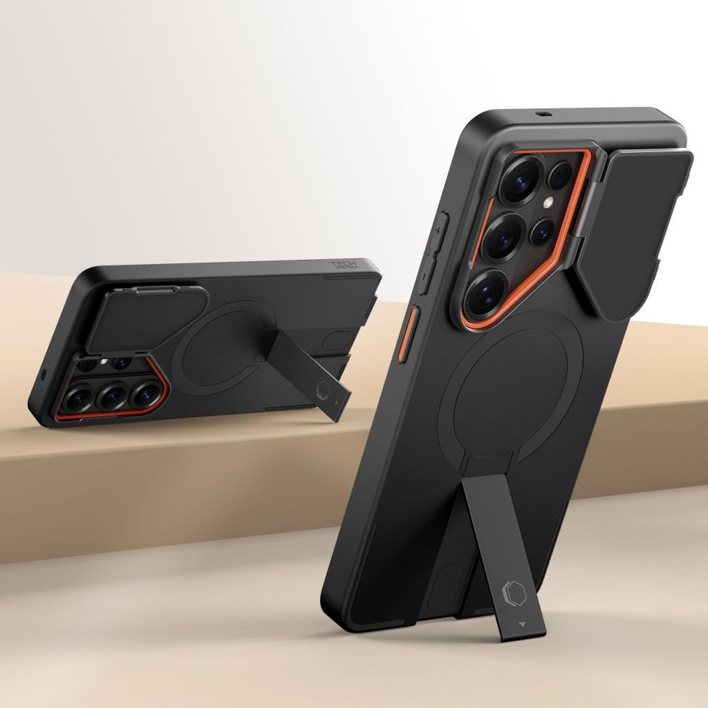 Tech-Protect Kevlar Aura MagSafe Skal Samsung Galaxy S26 Ultra - Svart/Orange