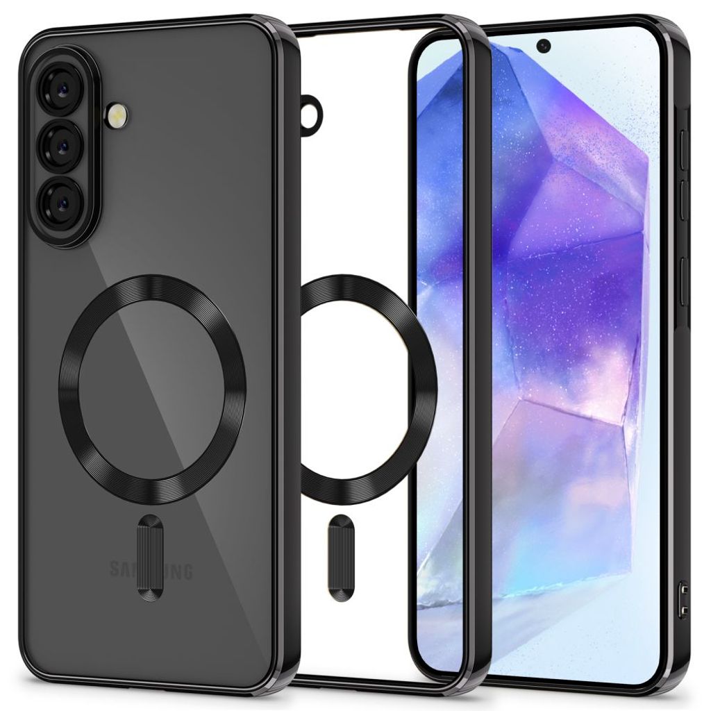 Tech-Protect MagFlex MagSafe Cover til Samsung Galaxy A57 5G  - Gennemsigtig/Sort