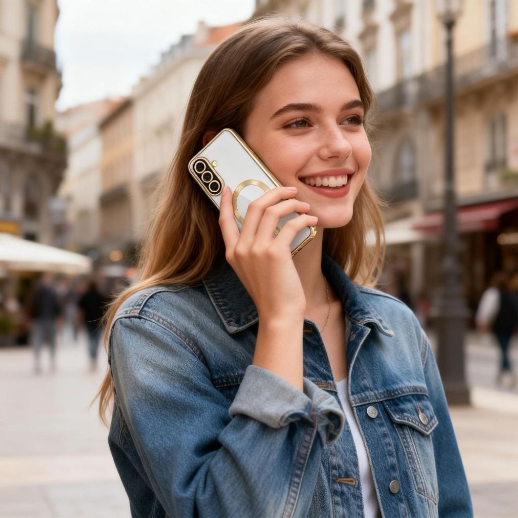 Tech-Protect MagFlex MagSafe Cover til Samsung Galaxy A57 5G  - Gennemsigtig/Guld