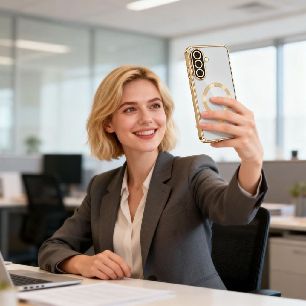 Tech-Protect MagFlex MagSafe Cover til Samsung Galaxy A57 5G  - Gennemsigtig/Guld